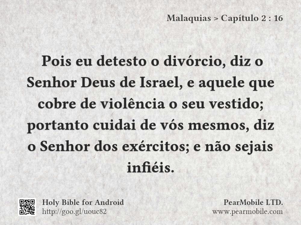 Malaquias, Capítulo 2:16